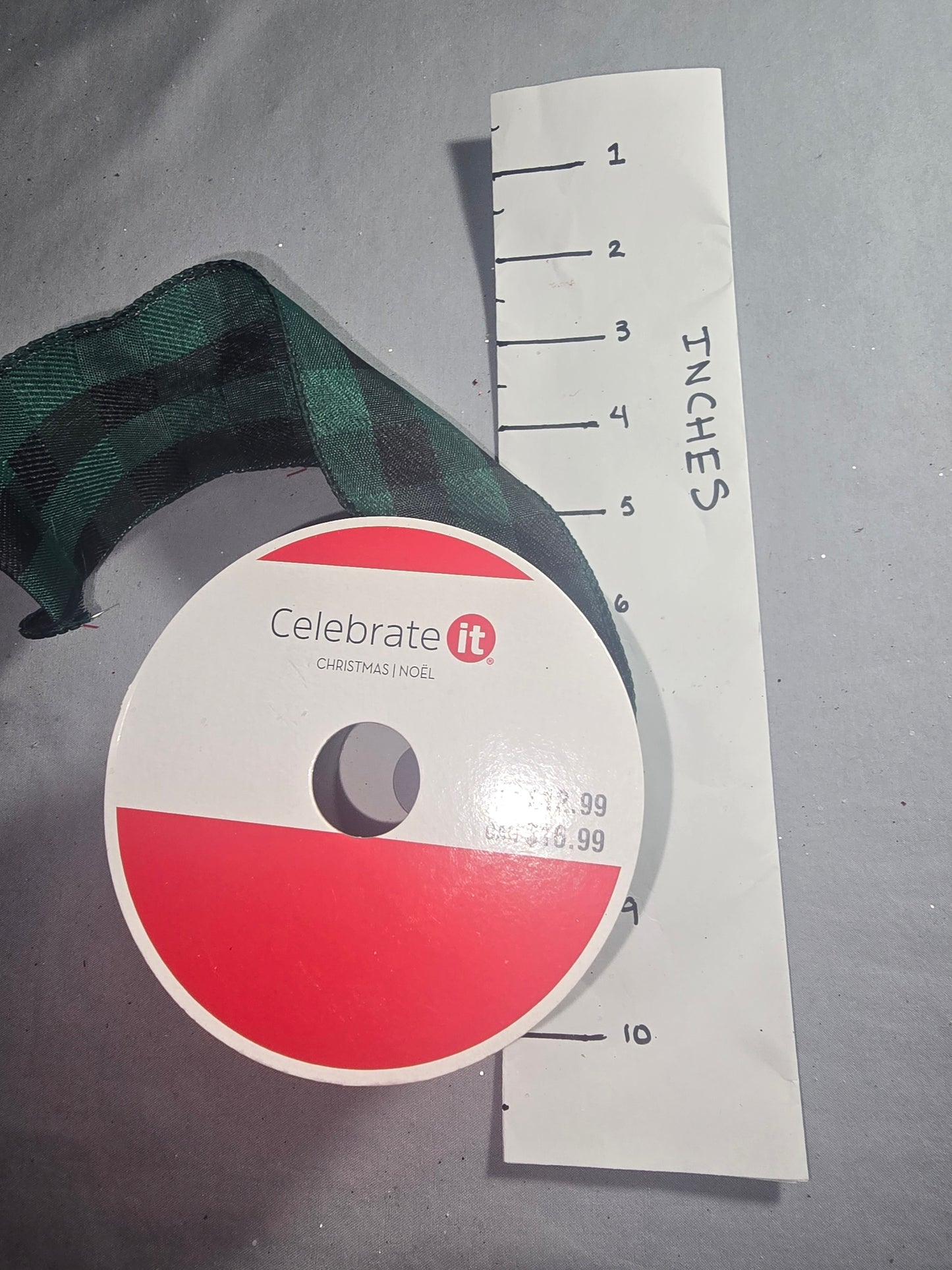 Celebrate It Green & Black Plaid Ribbon