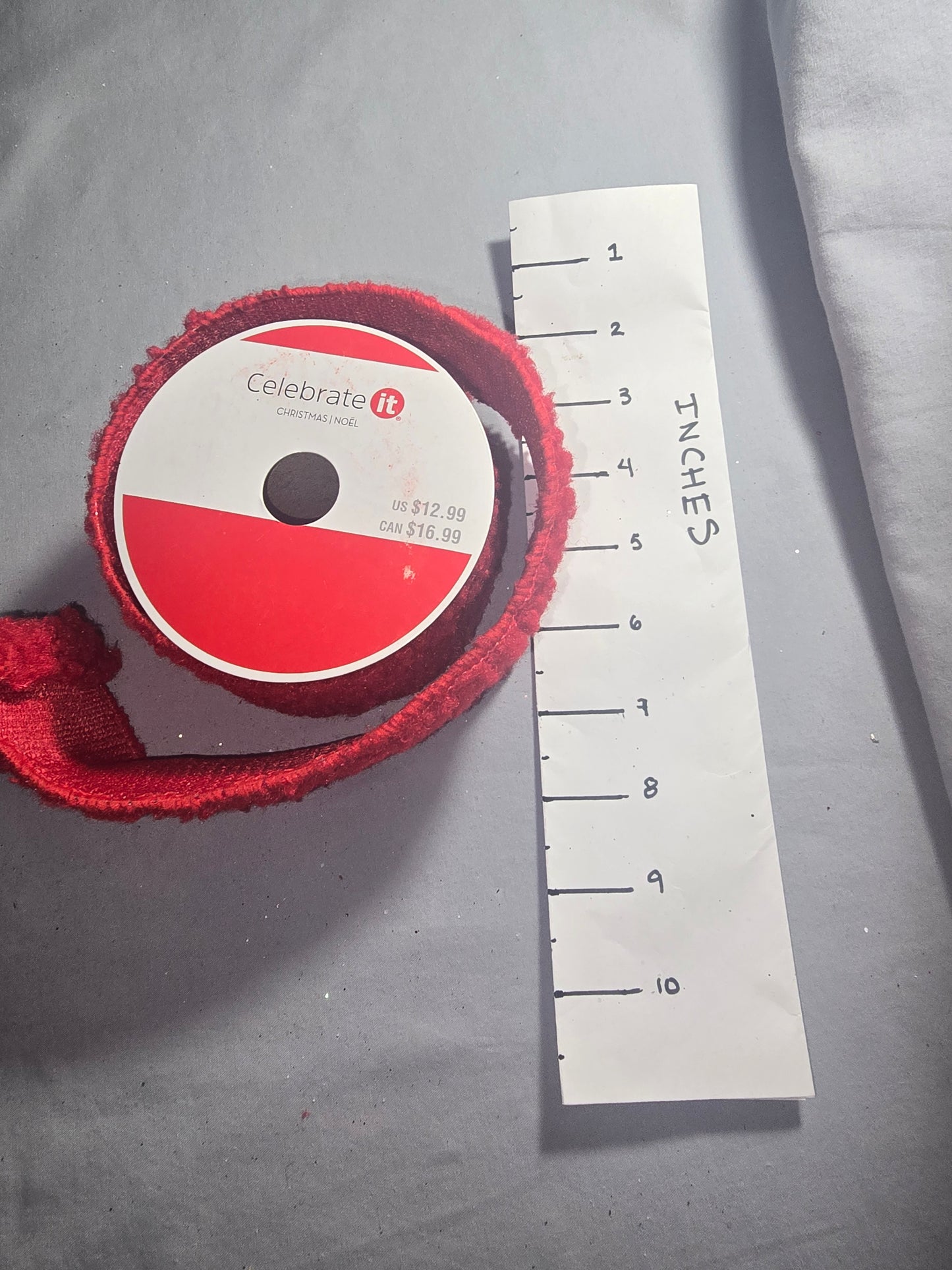 Celebrate It Red "Wool" like Ribbon