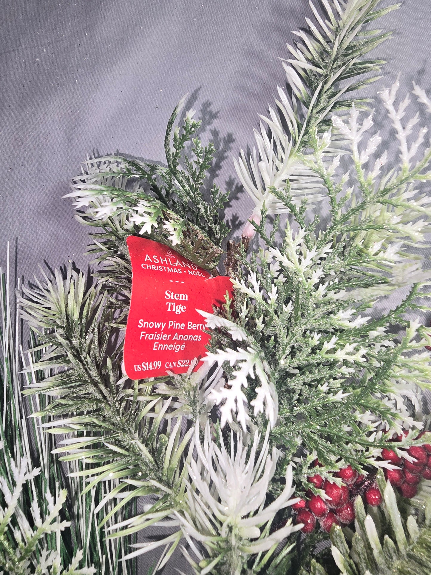 Ashland Snowy Pine Berry Branch