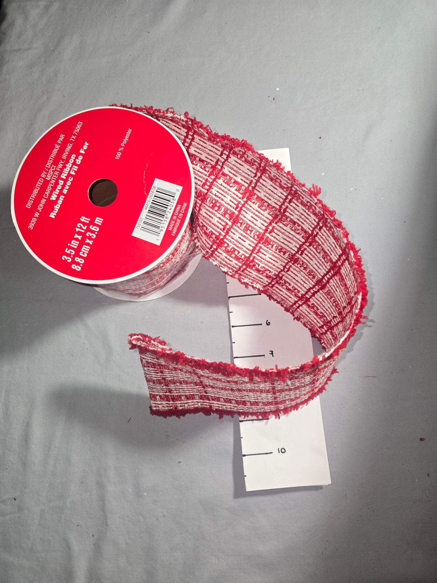 Celebrate It Red & White Plaid Ribbon