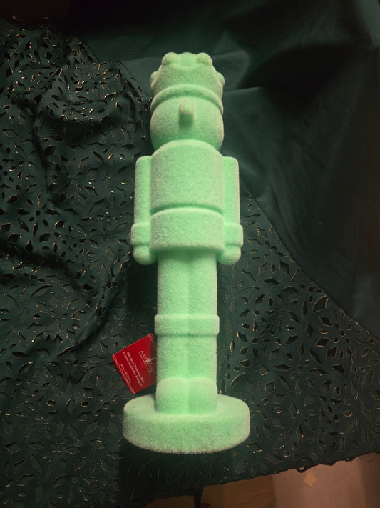 Ashland Green flocked Nutcracker