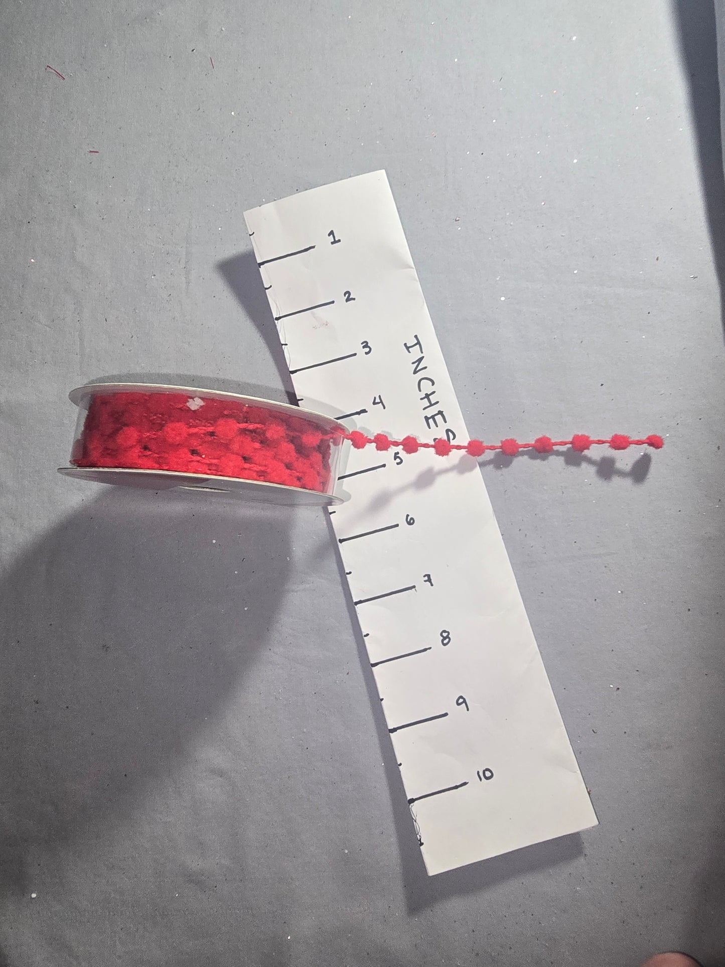 Celebrate It Wired Red Poms Ribbon