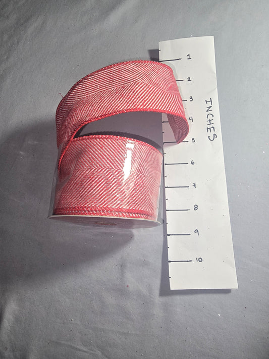 Celebrate It Red & White V Striped Ribbon