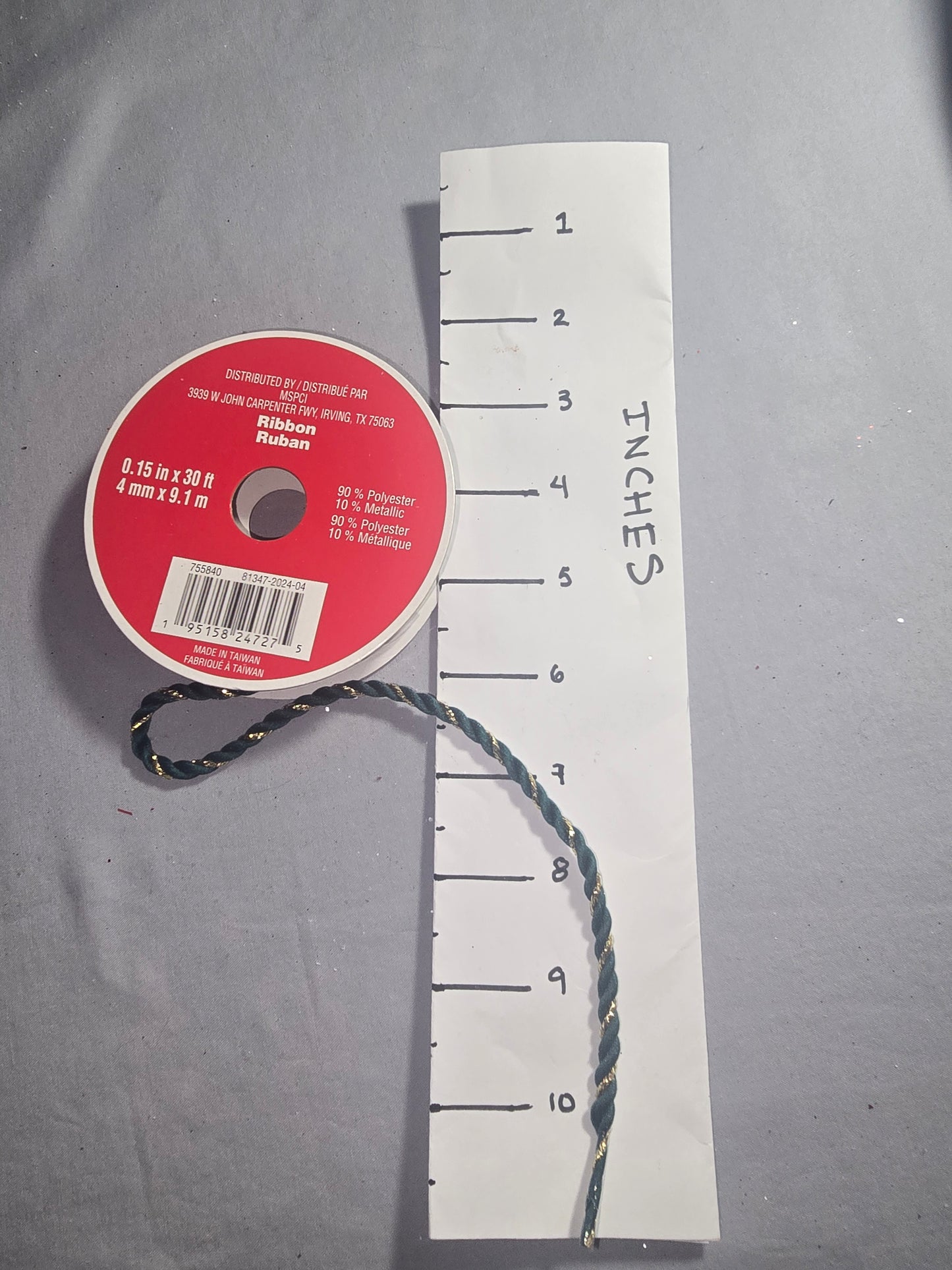 Celebrate It Green & Gold Cord Ribbon