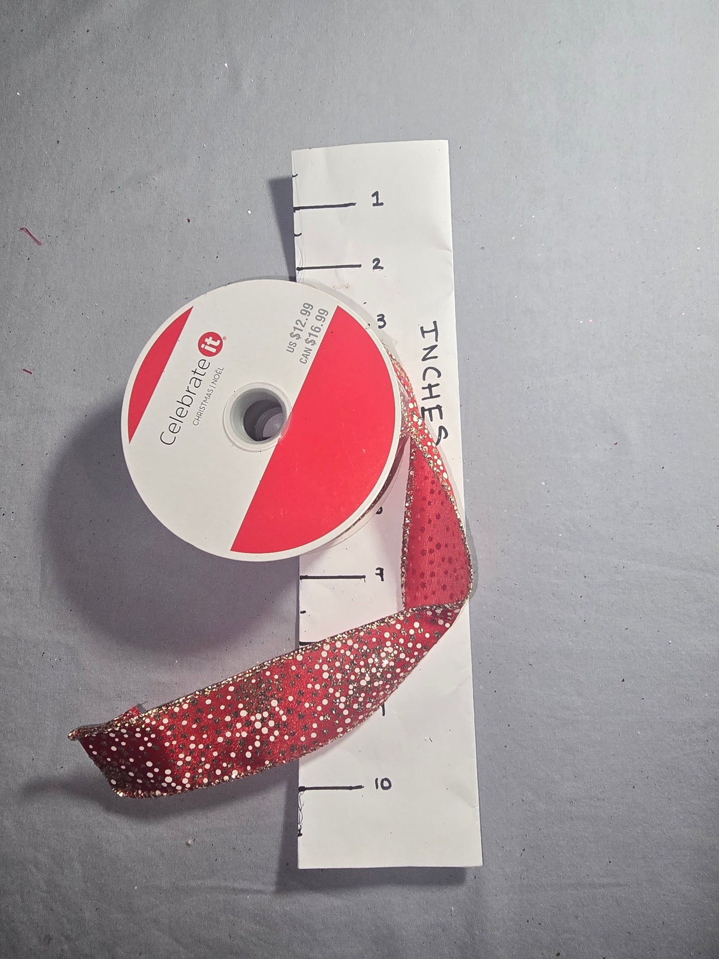 Celebrate It Red w/ White & Gold Dots