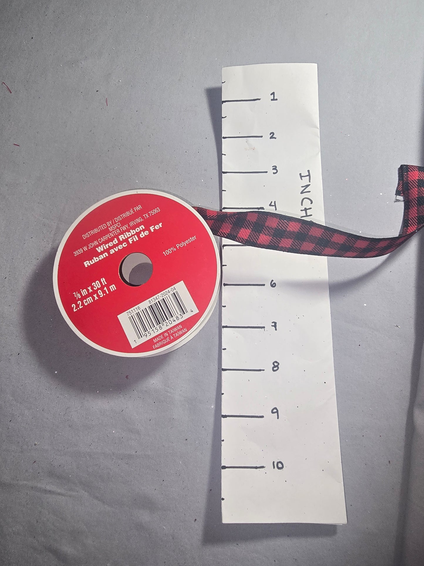 Celebrate It Red & Black Plaid Ribbon