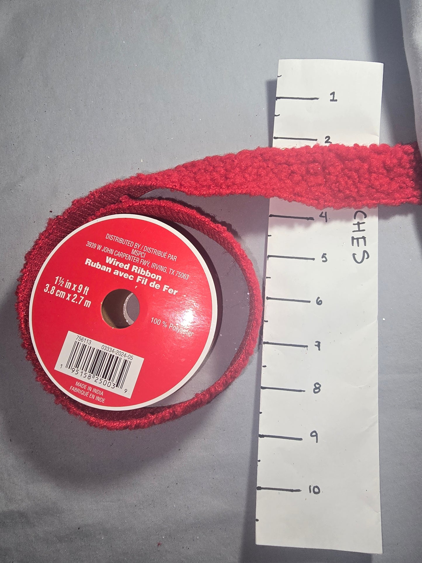 Celebrate It Red "Wool" like Ribbon