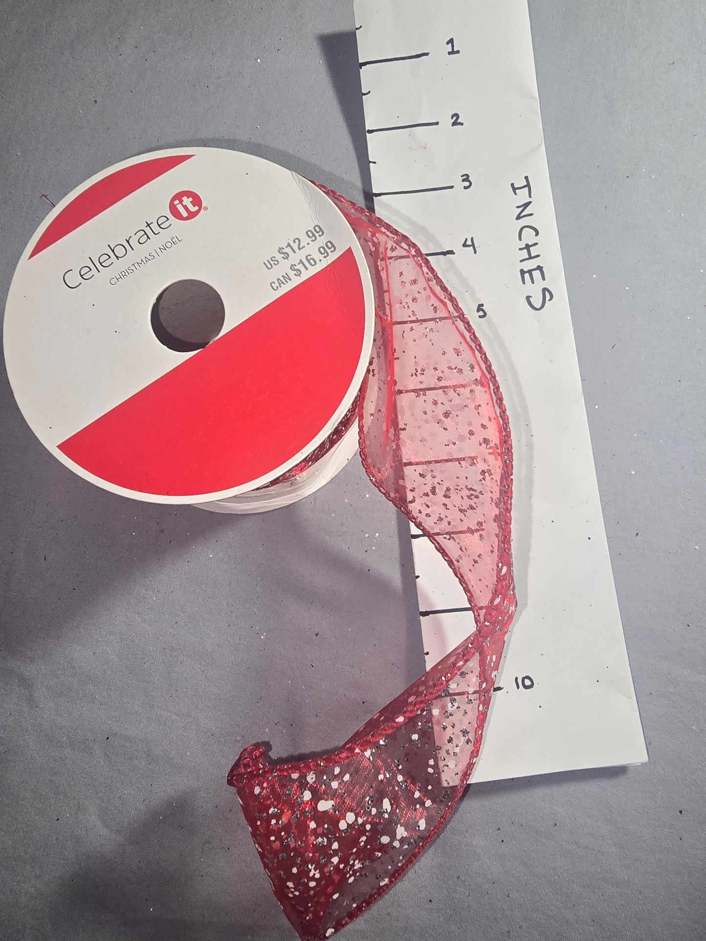 Celebrate It Red Sheer Ribbon