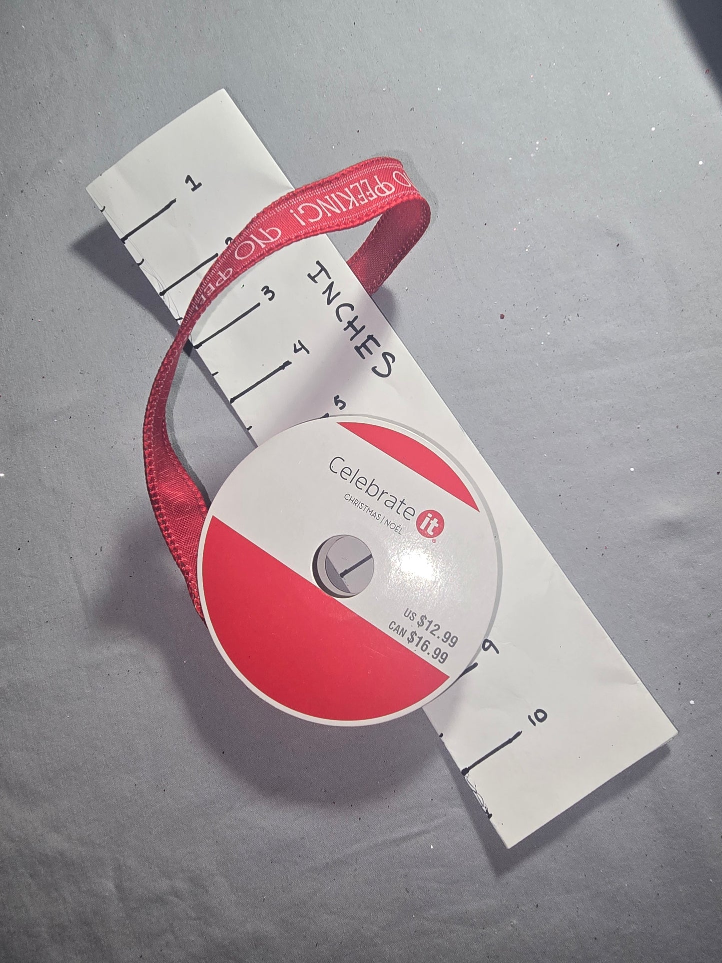 Celebrate It Red "No Peeking" Ribbon