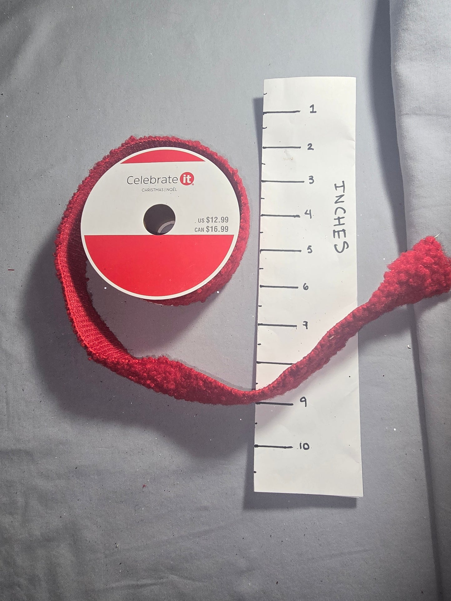 Celebrate It Red "Wool" like Ribbon