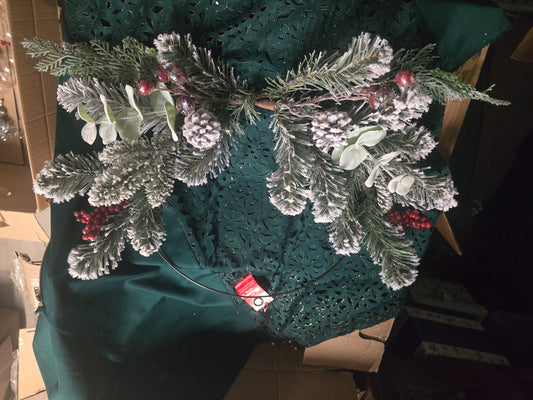 Ashland Snowy Pine Wreath w/ Red Berry