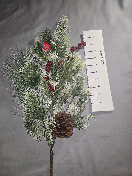 Ashland Snowy Pine Berry Branch