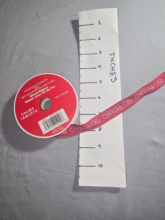 Celebrate It Red "No Peeking" Ribbon