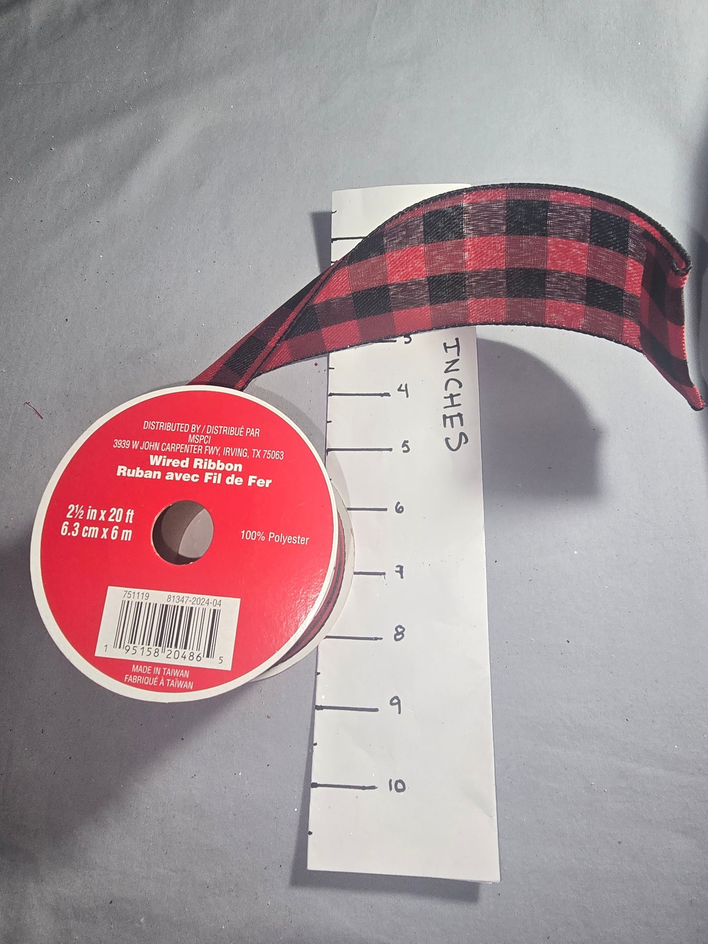 Celebrate It Red & Black Plaid Ribbon