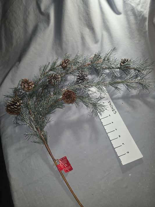 Ashland Snowy Hanging Pinecone Branch
