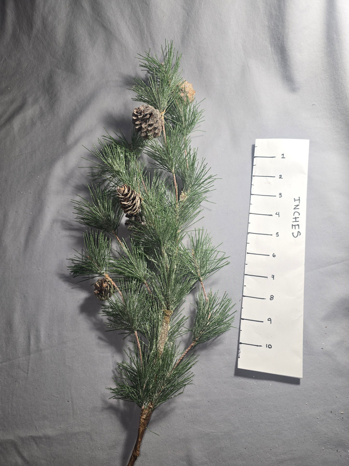 Ashland Lightly Frosted Pine with Pinecones Branch