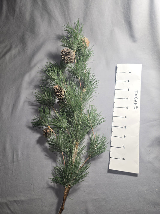 Ashland Lightly Frosted Pine with Pinecones Branch