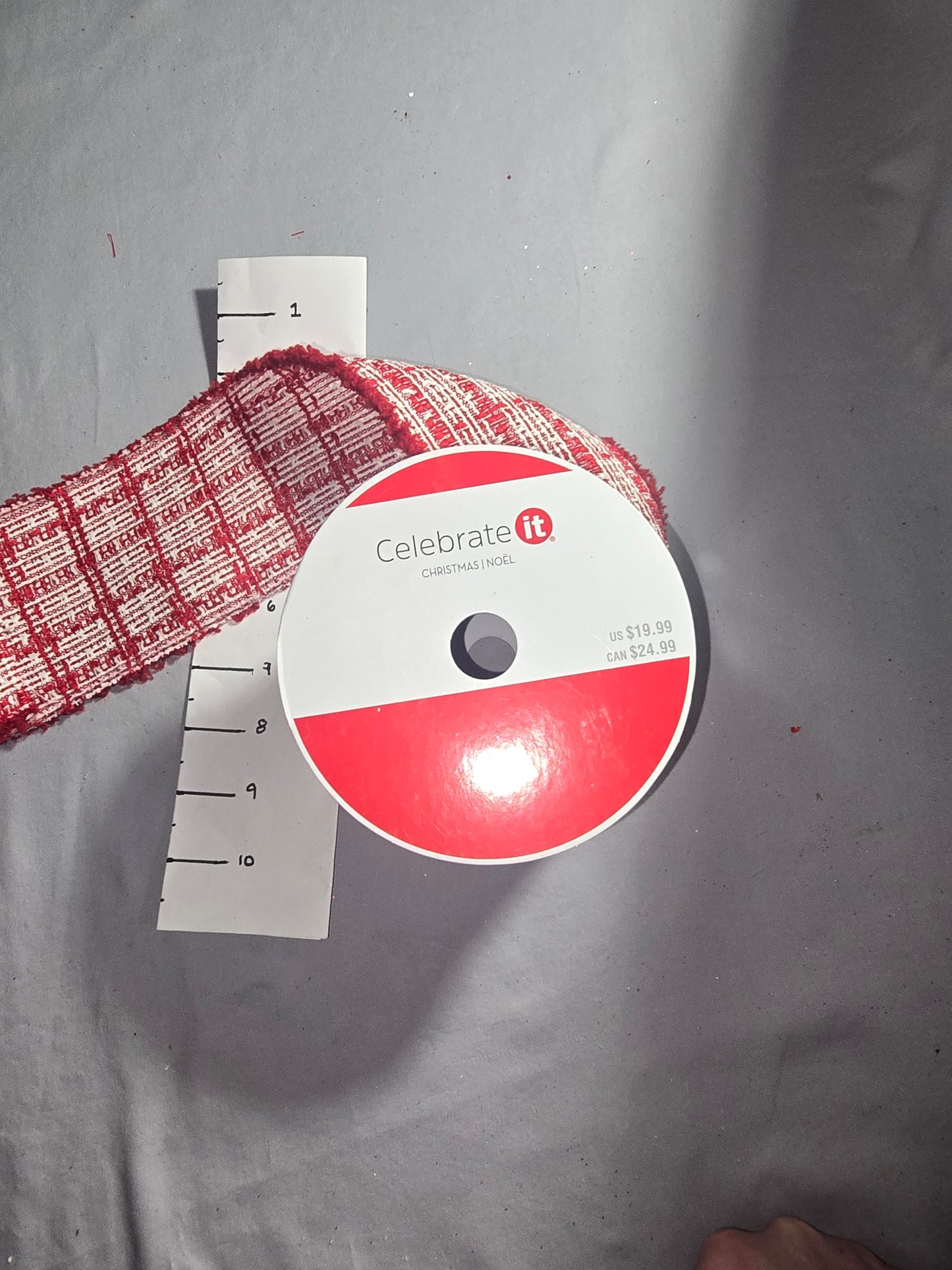 Celebrate It Red & White Plaid Ribbon