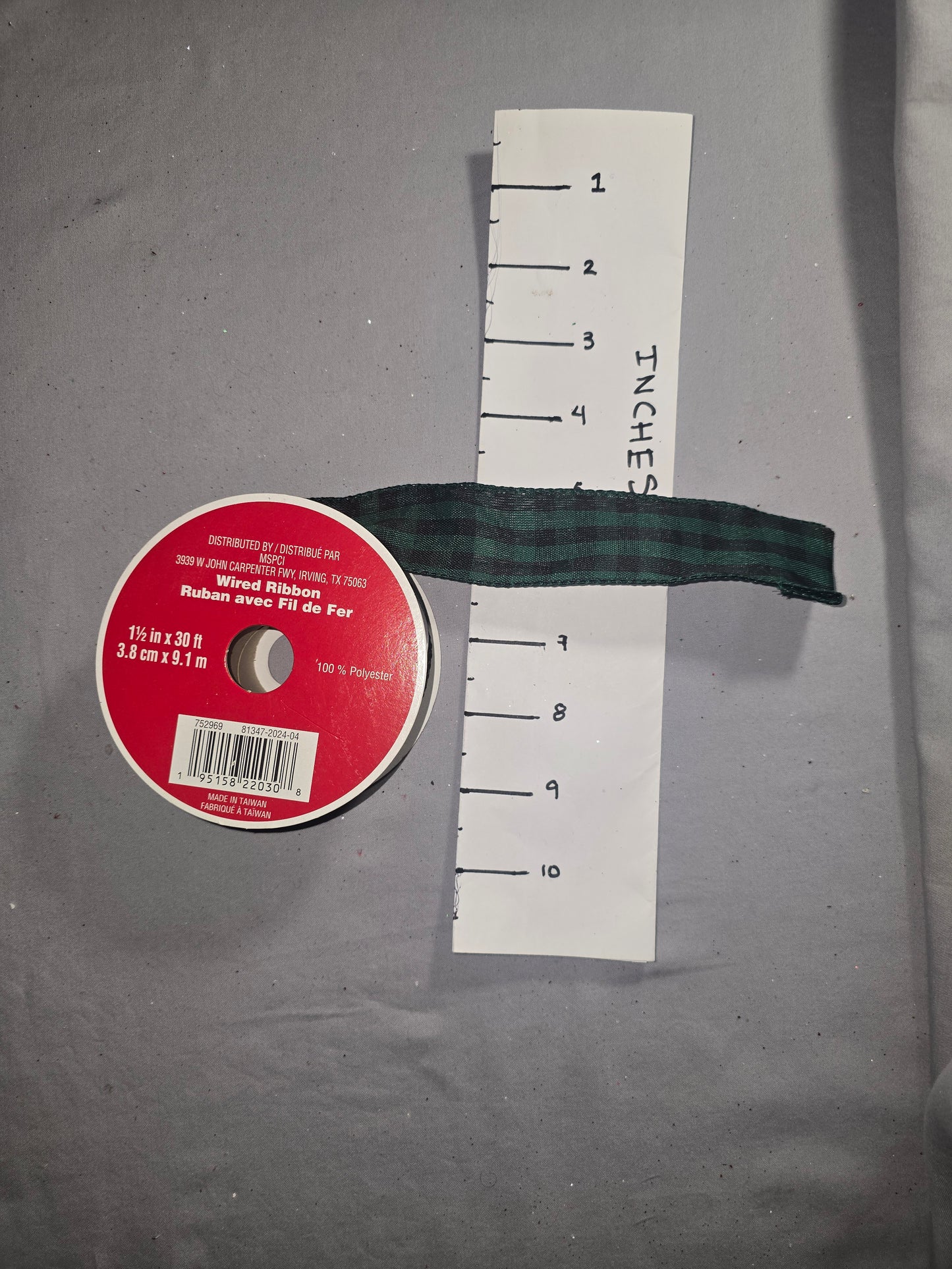 Celebrate It Green & Black Plaid Ribbon