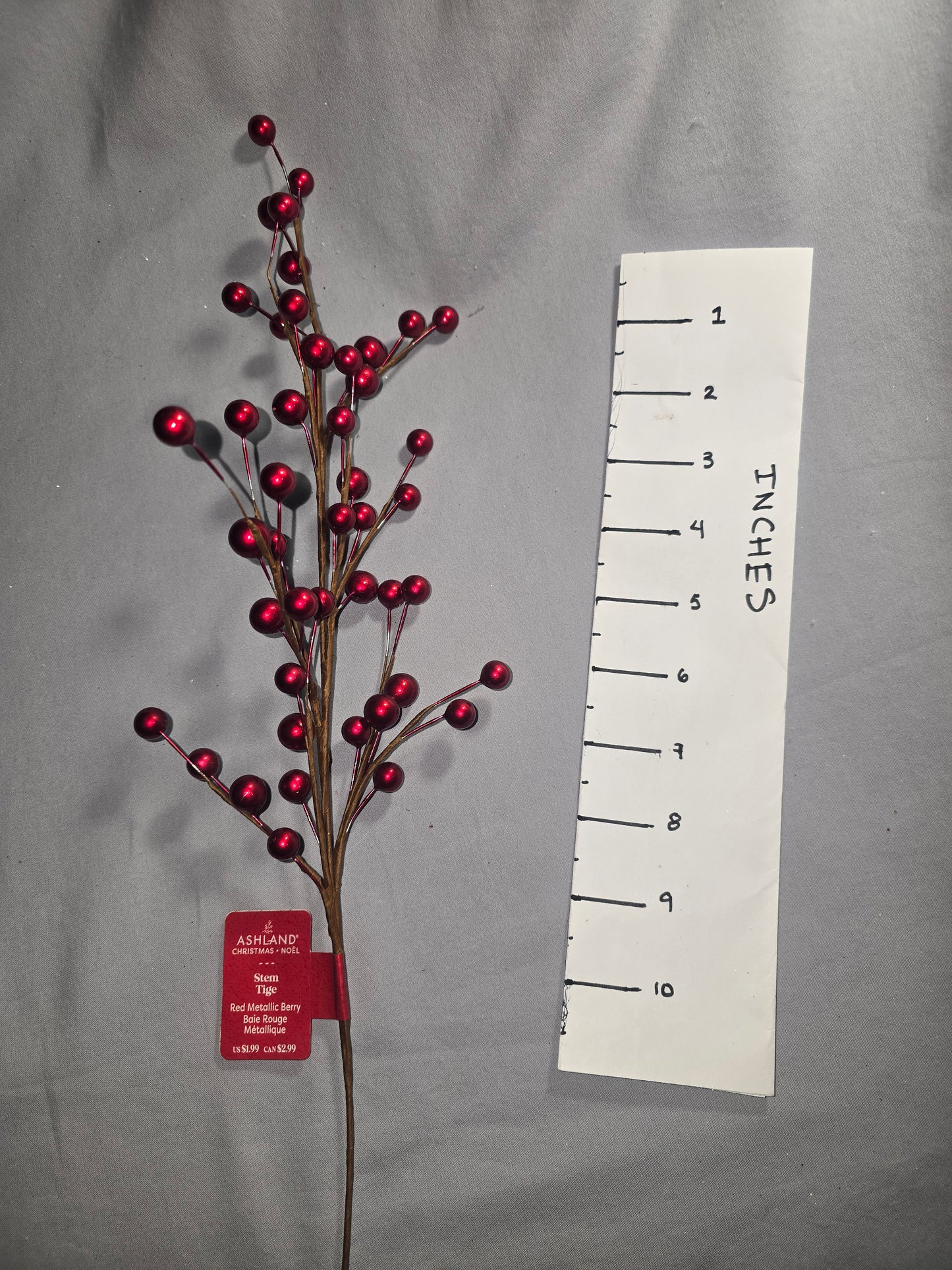 Ashland Red Metallic Berry Stem