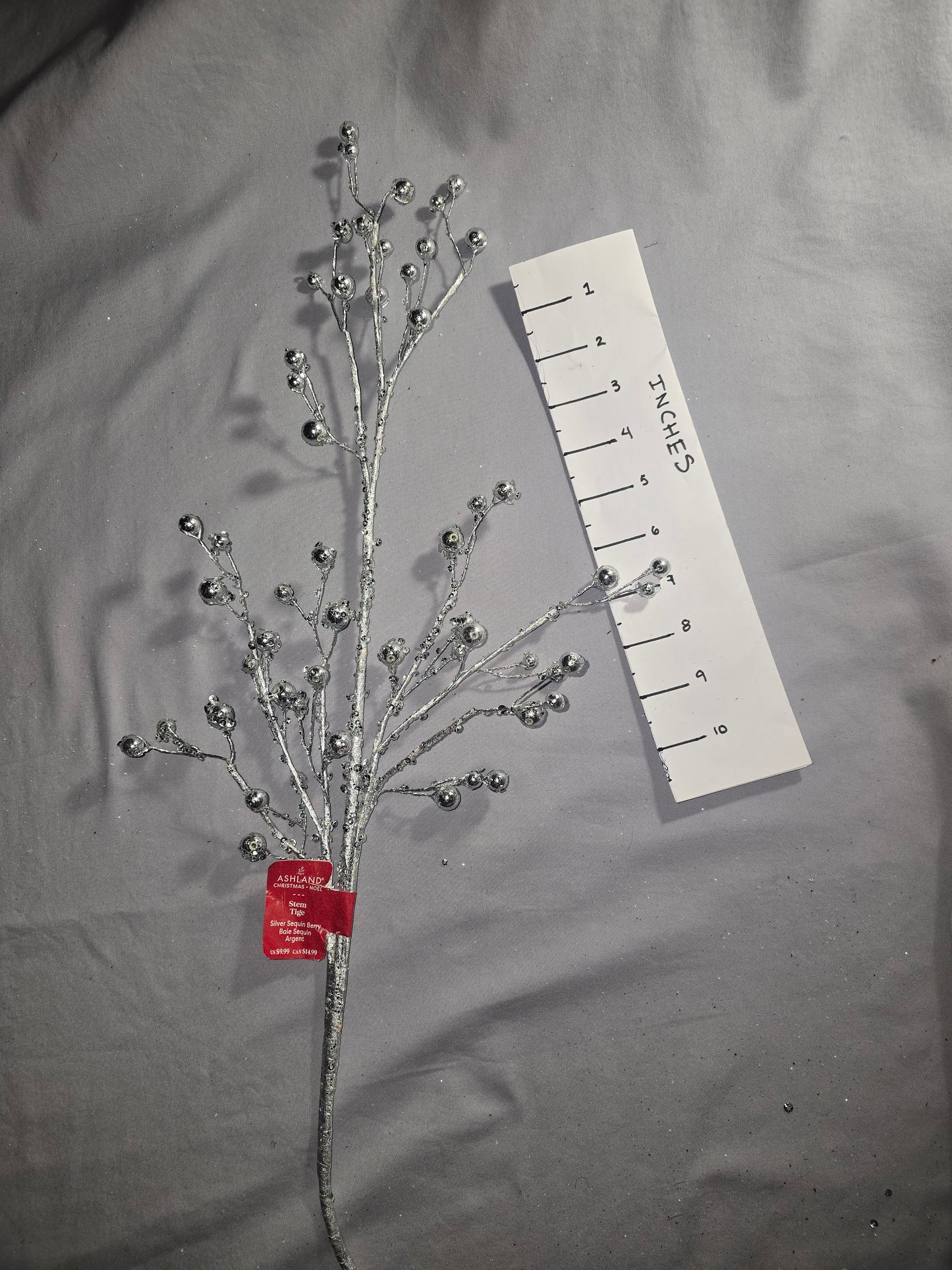 Ashland Silver Sequin Berry Stem