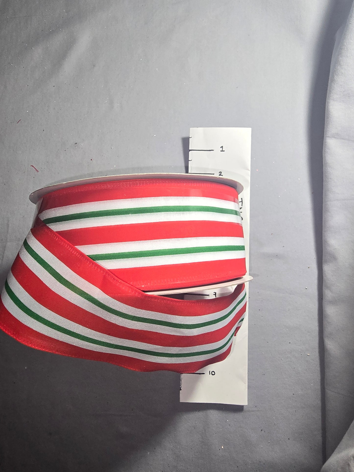 Celebrate It Red, White & Green Striped Ribbon