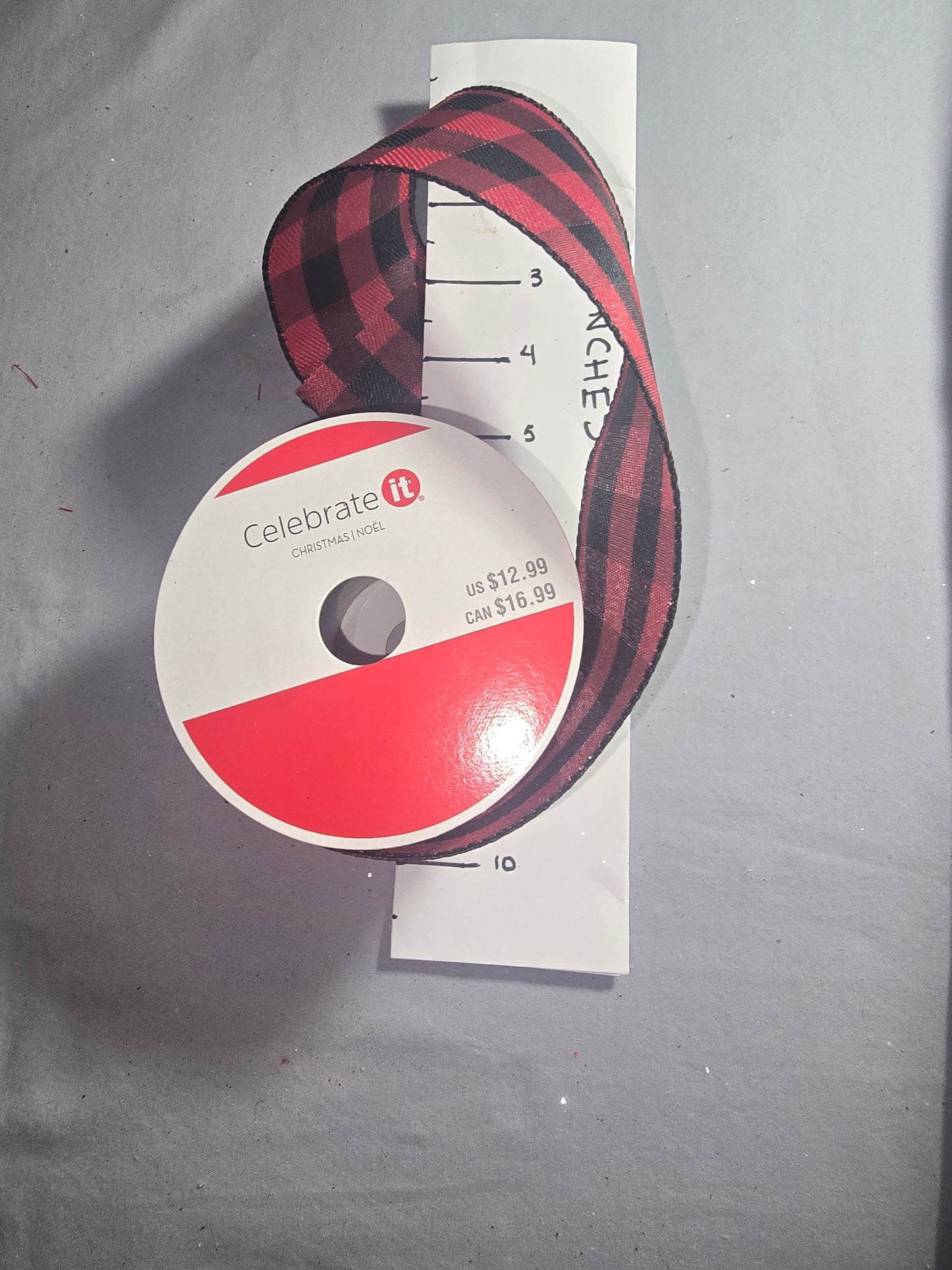 Celebrate It Red & Black Plaid Ribbon